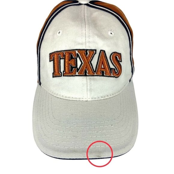 Texas Longhorns Embroidered Cap L/XL White & Orange Stretch Fit UT - Picture 5 of 7